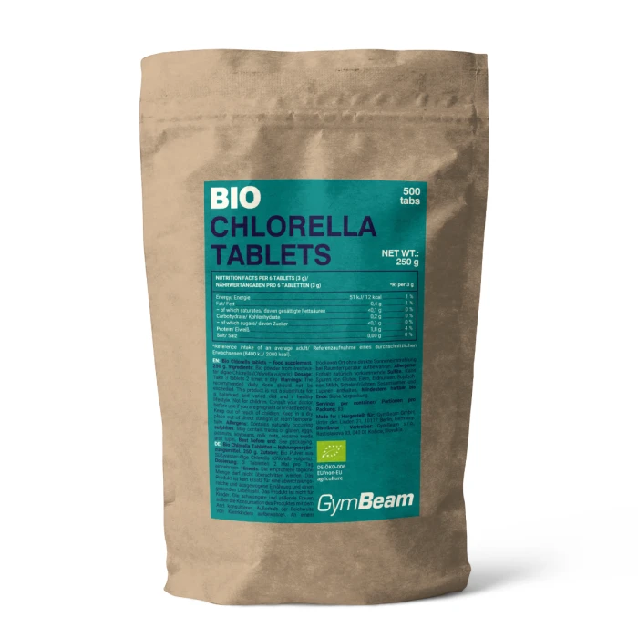 БІО Хлорела Bio chlorella tablets - GymBeam, 500 таб