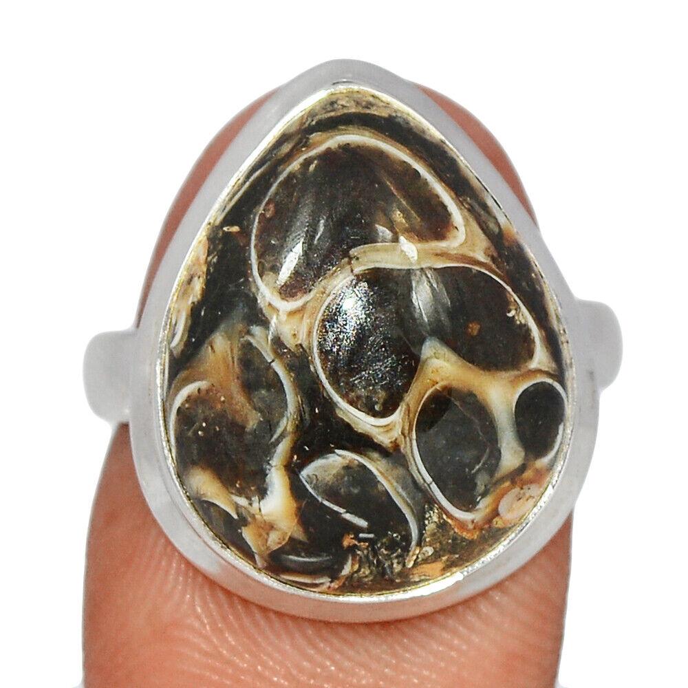 Черепахова яшма Turtella Jasper срібна каблучка, 2496КЯ