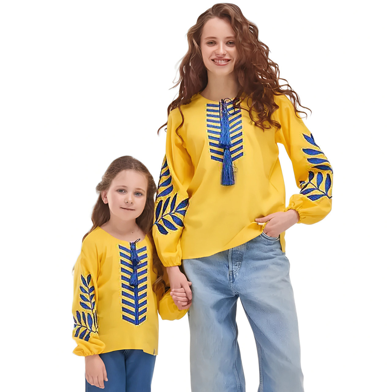 Комплект з двох вишиванок Папороть для мами та доньки