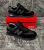 Чоловічі кросівки New balance 574 black Classic Нью Баланс чорні замшеві, фото 2