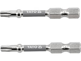 Насадка викруткова YATO TORX T20 х 50 мм. HEX 1/4", покрита нікелем, 2 шт.[10]