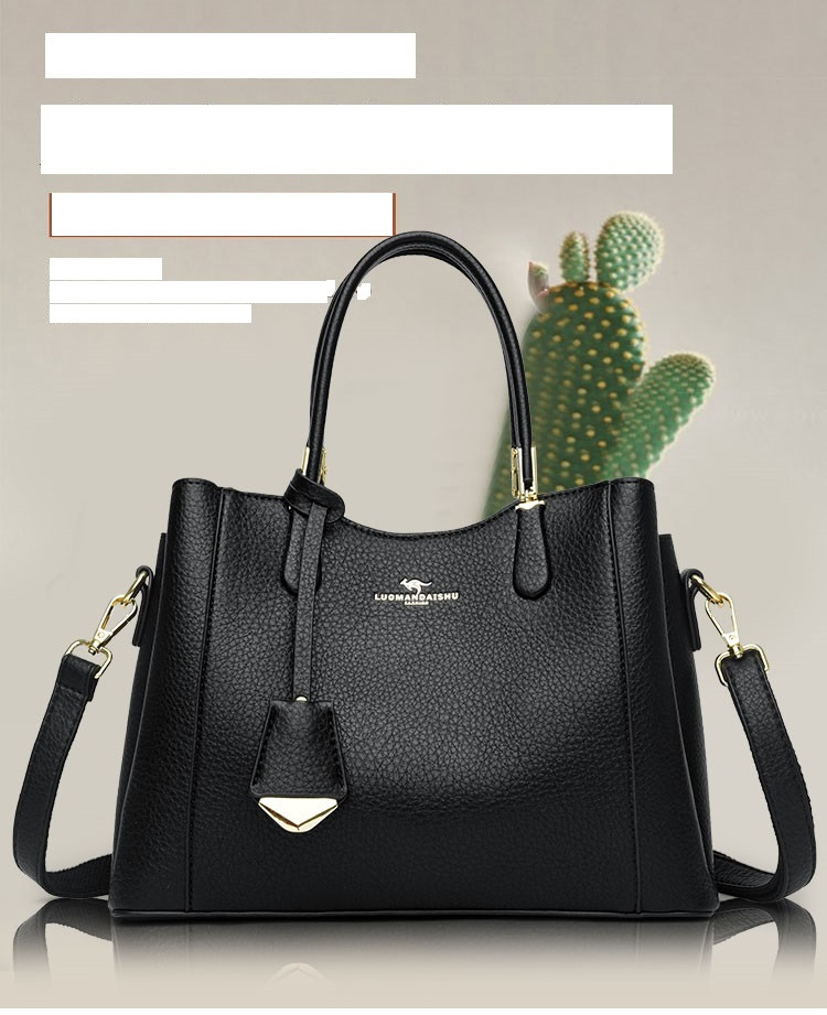 Жіноча сумочка з натуральної шкіри чорна, фото 1