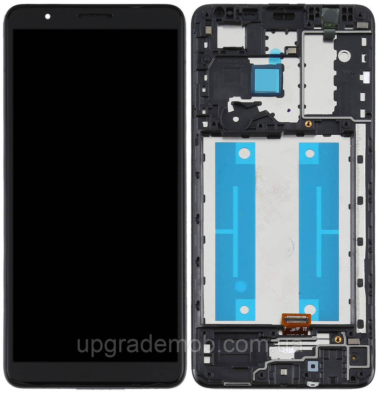 Дисплей модуль тачскрин Samsung A013 Galaxy A01 Core чорний оригінал з рамкою