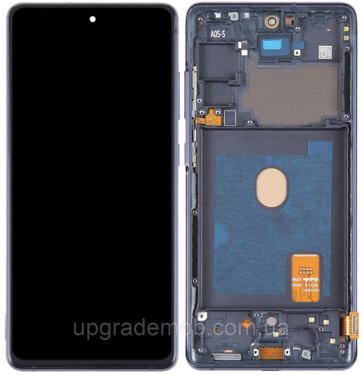 Дисплей модуль тачскрин Samsung G780 Galaxy S20 FE /G781 чорний Amoled оригінал переклеєне скло з рамкою