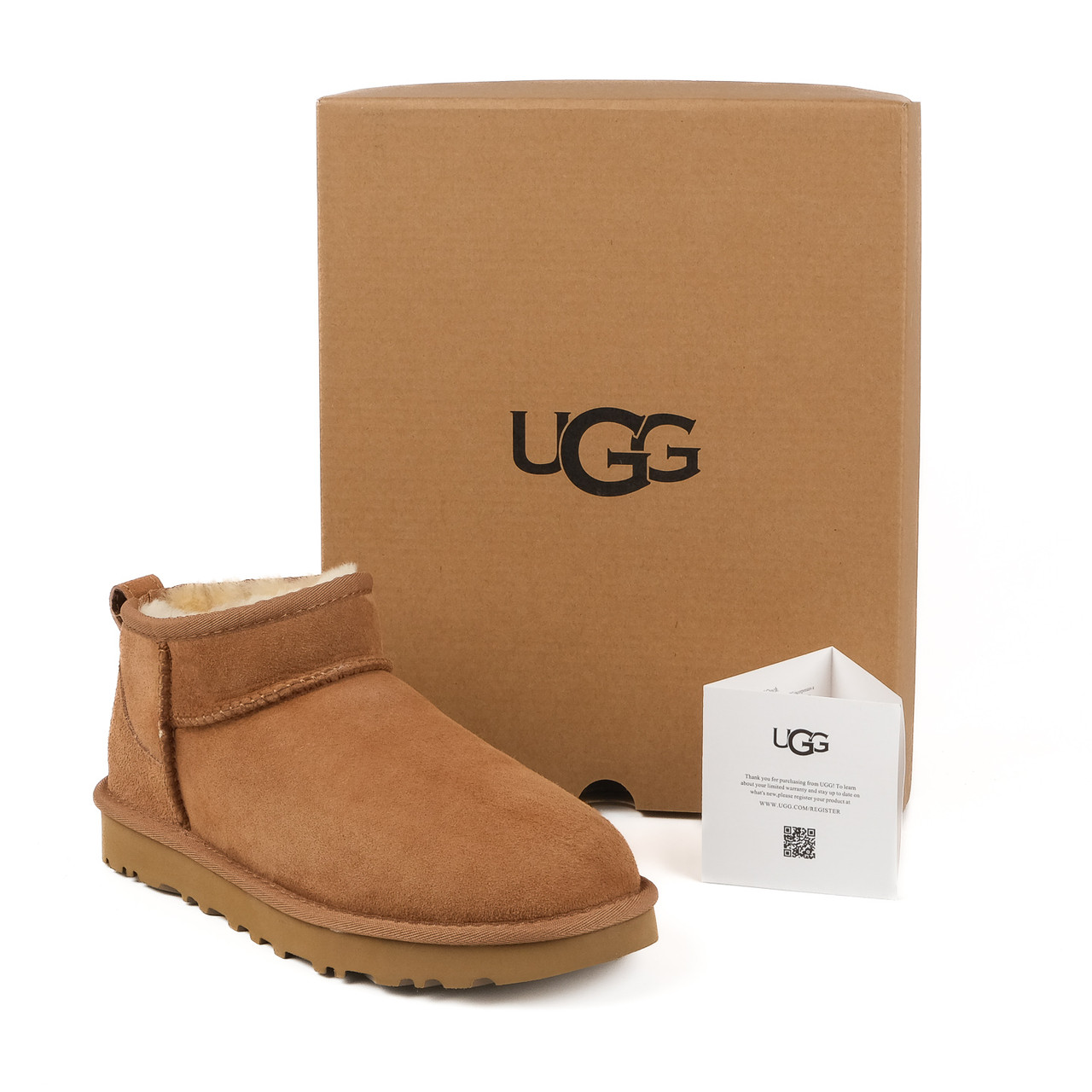 Натуральні жіночі уггі UGG Australia Ultra Mini women Chesnut