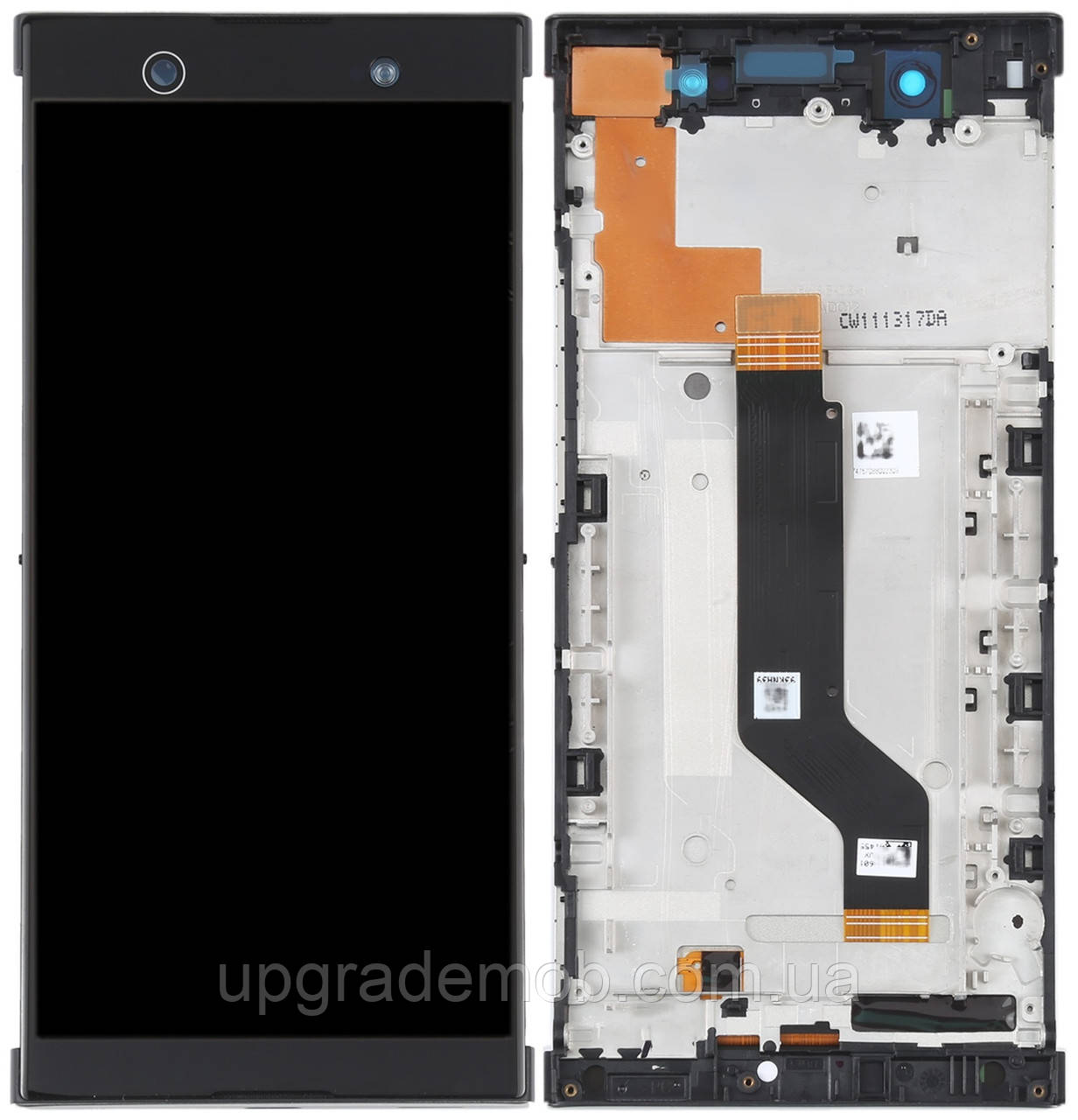 Дисплей модуль тачскрин Sony G3212 Xperia XA1 Ultra Dual / G3221 /G3223 /G3226 чорний оригінал з рамкою