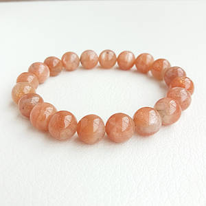 Браслет із Сонячного каменю d 10мм на резинці