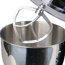 Стаціонарний міксер тістоміс Sokany SK-275 з металевою чашею планетарне обертання 8л 1800Вт Чорний, фото 2