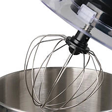 Стаціонарний міксер тістоміс Sokany SK-275 з металевою чашею планетарне обертання 8л 1800Вт Чорний, фото 4