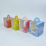 Коробка для капкейків (1 шт), 82*82*100 мм, з вікном, "Весняні квіти", фото 4