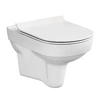 Унітаз підвісний Cersanit City CleanOn з кришкою Slim дюропласт soft close (SZCZ1001731608)