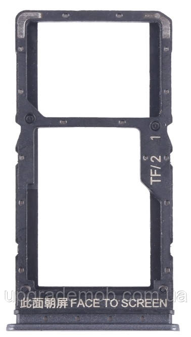 Тримач Sim-карти та карти пам'яті Xiaomi Redmi Note 12 5G чорний Matte Black на дві Sim-карти