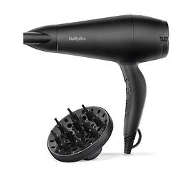 Фен Babyliss, 2000Вт, 2 режими, іонізація, хол. обдув, 2 насадки, чорний