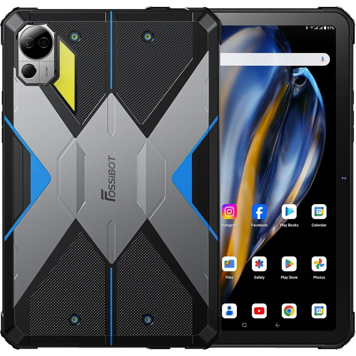 Fossibot DT2 12/256GB Global LTE Blue Захищений планшет MediaTek Helio G99 22000 мАг, фото 1