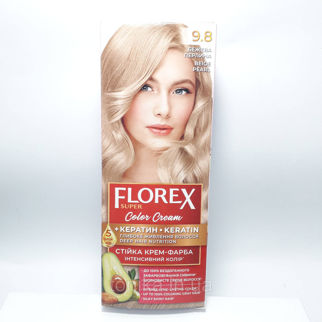 9.8 СТІЙКА КРІМ-ФАРБА ДЛЯ ВОЛОССЯ FLOREX SUPER / Флорекс фарба для волосся, фото 1