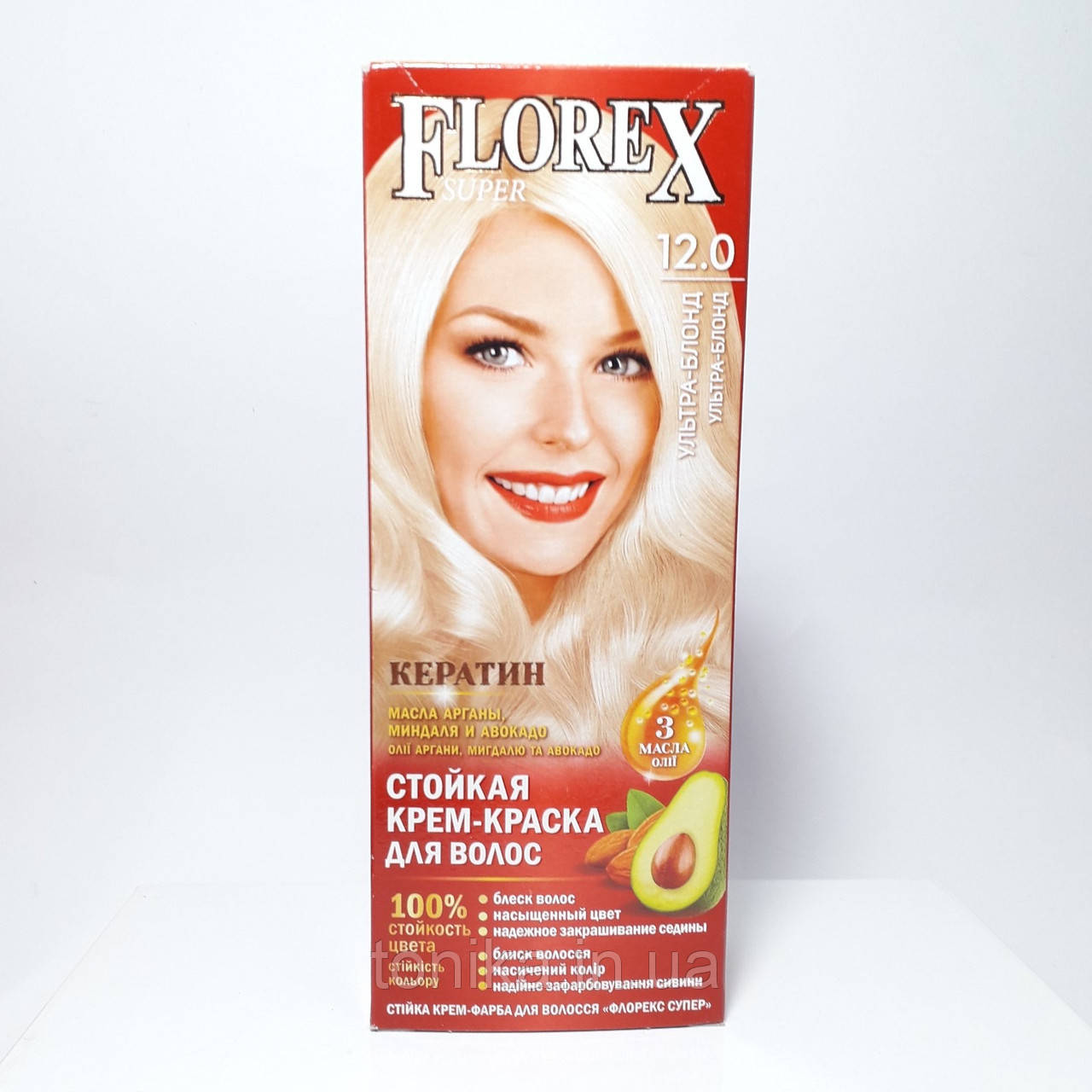 СТІЙКА КРЕМ-ФАРБА FLOREX SUPER 12.0 Ультраблунд/ Флорекс стійка фарба для волосся, фото 1