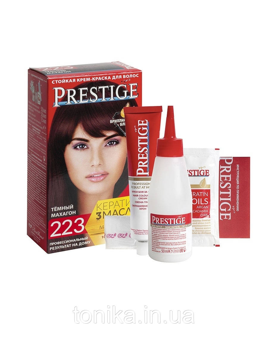 No 223 ТЕМНИЙ МАХАГОН Стійка крем-фарба для волосся PRESTIGE