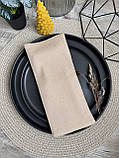 Куверт, чохол для столових приборів, три відділення, бежевого кольору, льон, фото 2