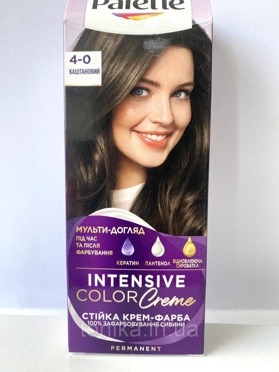 Крем-фарба для волосся N 3 / 4-0 КАШТАНОВИЙ Palette Intensive Color Creme, фото 1