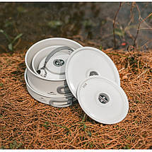 Туристична каструля Naturehike CNK2450CF013 White, 3 л | Ємність для приготування перших та других страв на природі, дачі, вдома, фото 5