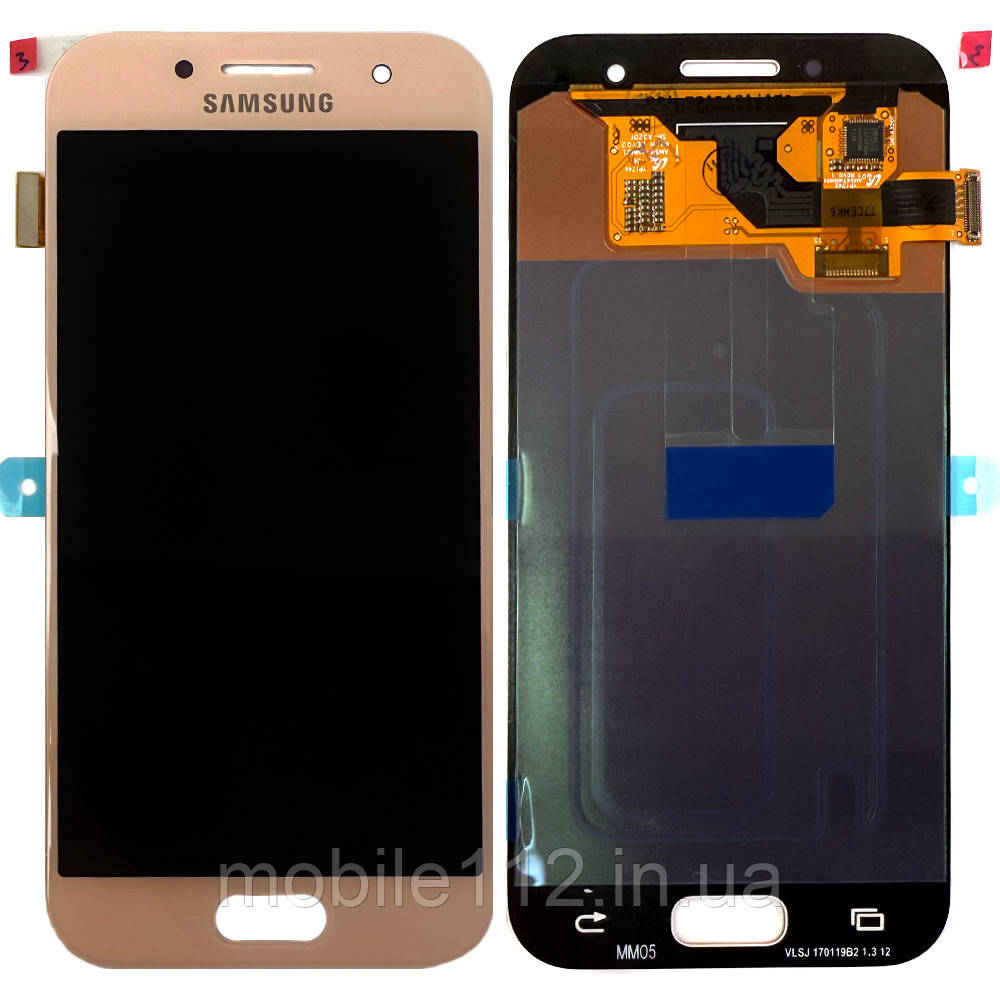 Екран (дисплей) Samsung Galaxy A3 2017 A320F + тачскрин рожевий оригінал 100% Service Pack