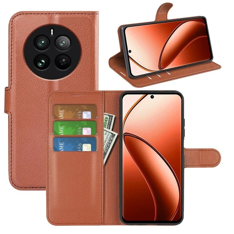 Чохол-книжка Litchie Wallet для Realme 12 Pro 5G / 12 Pro Plus 5G Brown