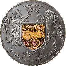 Срібна монета "Україна - земля свободи" Ukraine The Land of Freedom, фото 3