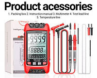 ANENG SZ02 автоматический цифровой мультиметр тестер