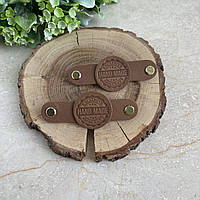 Шкіряна бірка-декор 9 х 4 см РІЗНЕ ТИСНЕННЯ