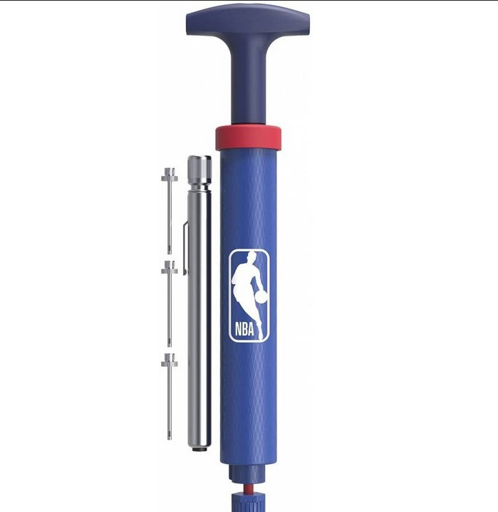 Насос Wilson NBA DRV Pump Kit ручний двосторонній для спортивних м'ячів (WTBA4003NBA) + манометр,