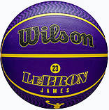 Баскетбольний м'яч Wilson NBA PLAYER ICON OUTDOOR BSKT LEBRON NE (розмір 7) WZ4027601XB7, фото 2