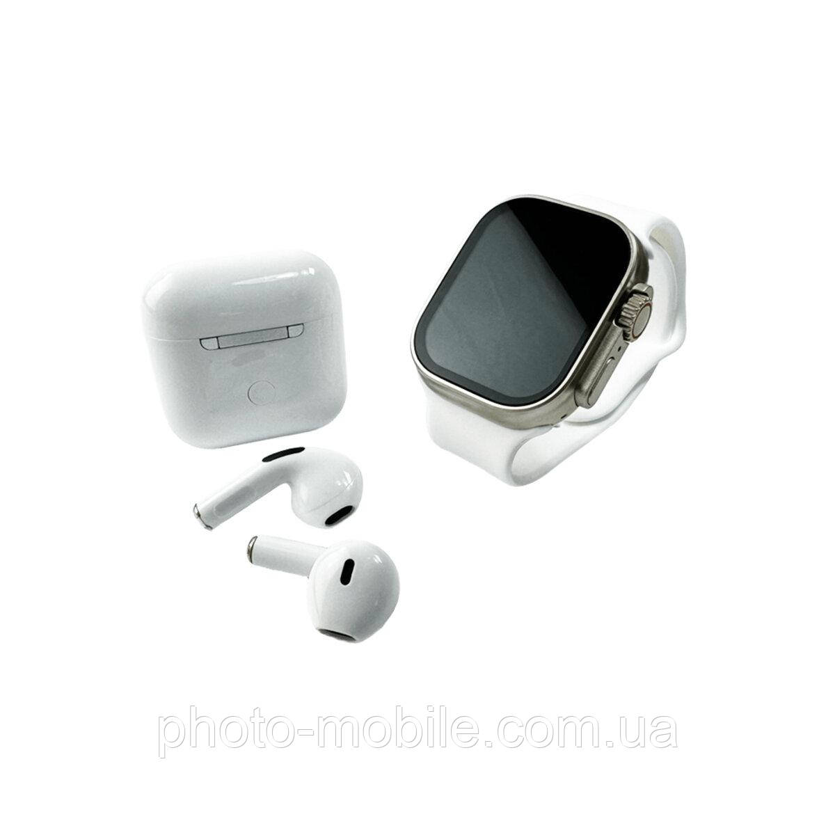 Смарт-годинник Fendior S30 Pro Max+TWS навушники Orange/White