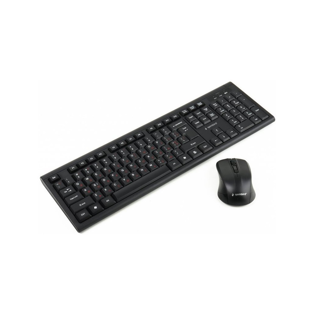 Комплект бездротовий Gembird /104кл/4 кн/USB 2.4GHz/800-1600DPI Black, фото 1