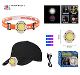 Ліхтар налобний CY-2026-B-COB+2LED(red)+2LED(blue), Li-Ion акумулятор, ЗУ Type-C (7_01514), фото 3