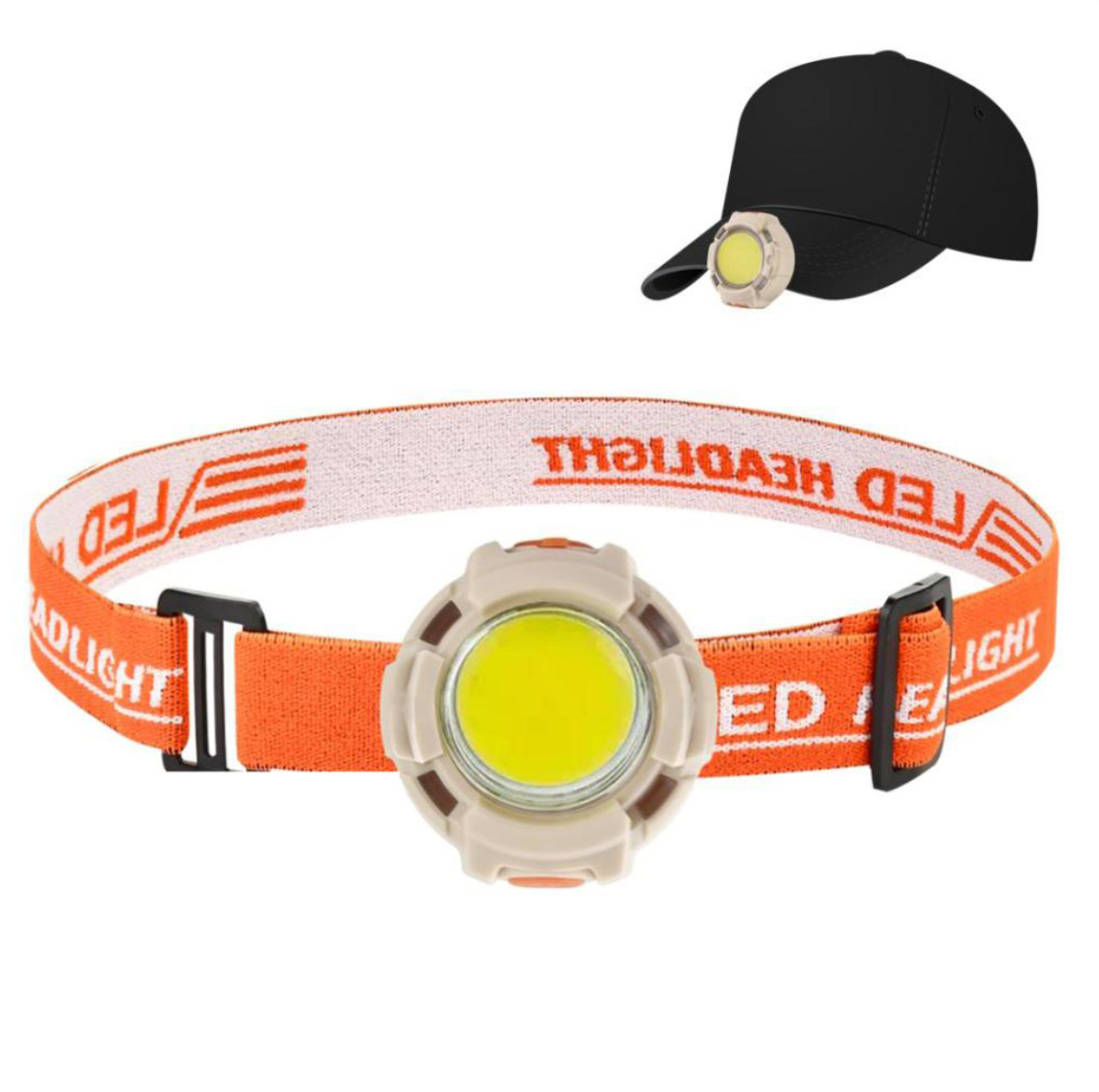Ліхтар налобний CY-2026-B-COB+2LED(red)+2LED(blue), Li-Ion акумулятор, ЗУ Type-C (7_01514), фото 1