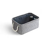 Ящик для зберігання з ручками MVM Сірий (TH-12 S GRAY)