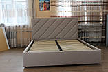 Ліжко "Мілана" 180 з підіймальним механізмом і місткою нішею для зберігання білизни, фото 3