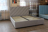 Ліжко "Мілана" 180 з підіймальним механізмом і місткою нішею для зберігання білизни, фото 4