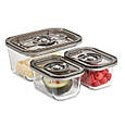 Набір скляних вакуумних контейнерів CASO VacuBoxx Eco-Set 3 шт 1177 (1500 мл, 500 мл, BPA-free), фото 2