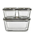 Набір скляних вакуумних контейнерів CASO VacuBoxx Eco-Set 3 шт 1177 (1500 мл, 500 мл, BPA-free), фото 3