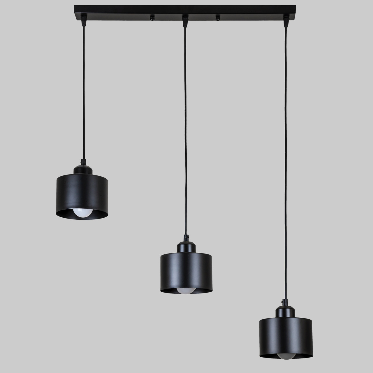 Чорна люстра у стилі лофт "Loft Light" (52-187F-3 BK (300))