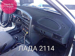 Накидка на панель приладів ВАЗ LADA 2114 с чашей 2001-2013 чохол/накидка на торпеду авто Лада 2114