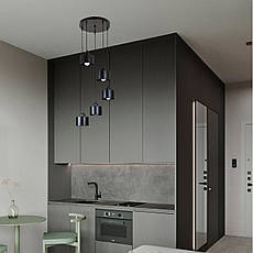 Чорна люстра у стилі лофт "Loft Light" (52-187F-5 BK (300)), фото 4