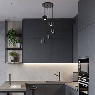 Чорна люстра у стилі лофт "Loft Light" (52-187F-5 BK (300)), фото 3