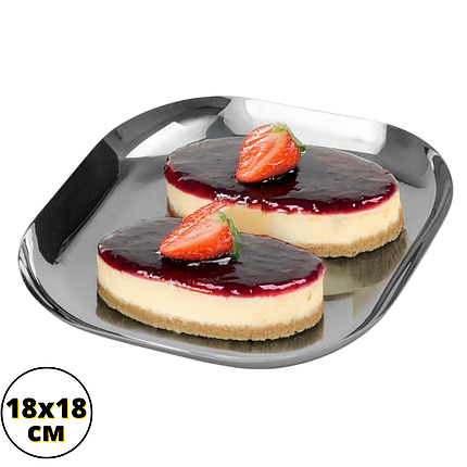 Тарілка квадратна Тарілки металеві Тарілка для подачі гарячих страв Тарілка з нержавіючої сталі, фото 1