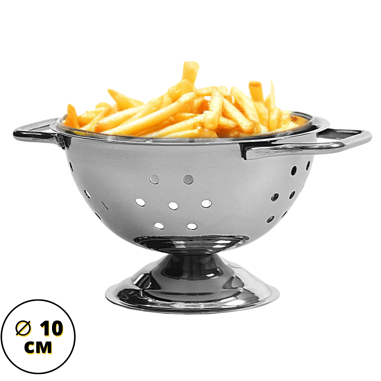 Друшляк 10см Друшляк нержавійка Посуд для подачі страв Посуд для подачі з нержавійки Відерко для фрі