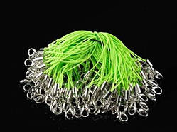 Салатовий Шнурок для телефону із застібкою Текстильний з карабіном 62 мм. Міцний Ремінець 100 шт/уп Фурнітура / Салатовий Шнурок