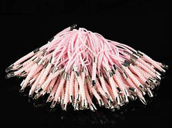 Рожевий Шнурок для телефону із застібкою Текстильний з карабіном 78 мм. Міцний Ремінець 100 шт/уп Фурнітура / Рожевий Шнурок для