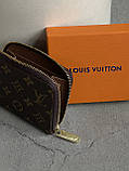 Гаманець Louis Vuitton жіночий коричневий класичний Луї віттон міні, фото 2
