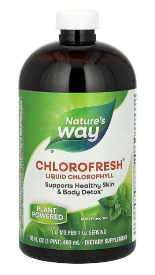 Рідкий хлорофіл Nature's Way Chlorofresh® (Mint) Liquid 16 oz (480 мл )